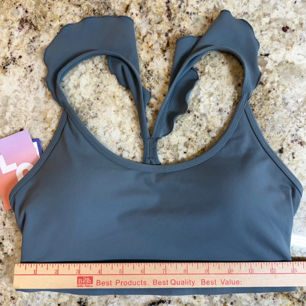 JoyLab Womens Small Sports Bra NWT Storm Blue Moisture Wicking Removable Pads